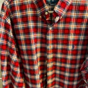 Polo Ralph Lauren, Red Plaid button down shirt- XXL